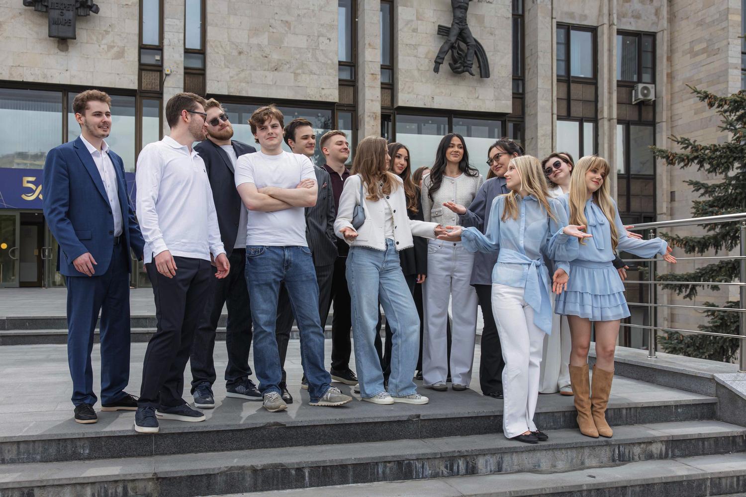 My MGIMO group on the steps of the Institute
