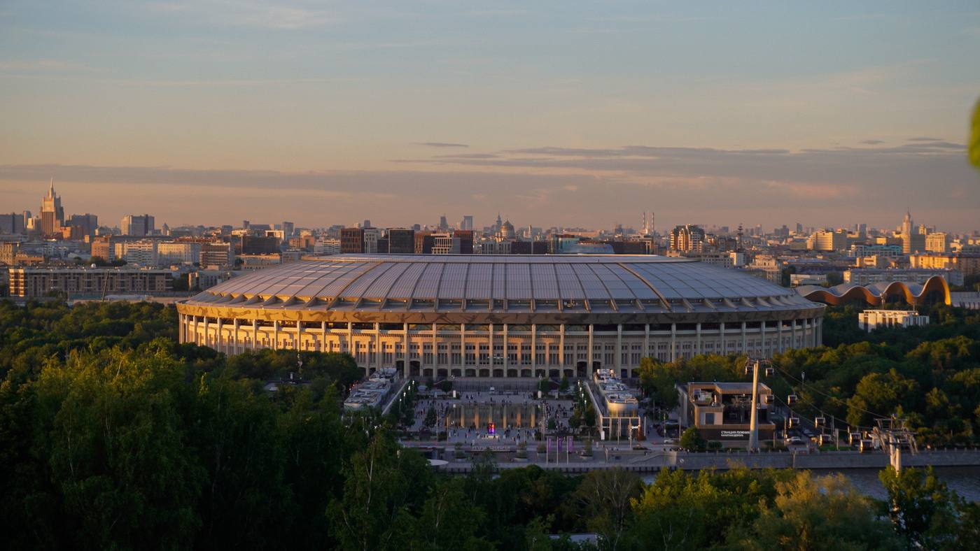 Luzhniki Stadium from the viewing platform after the match