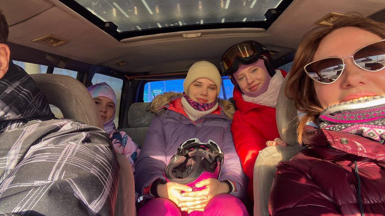 Family ski day in Khabarovsk